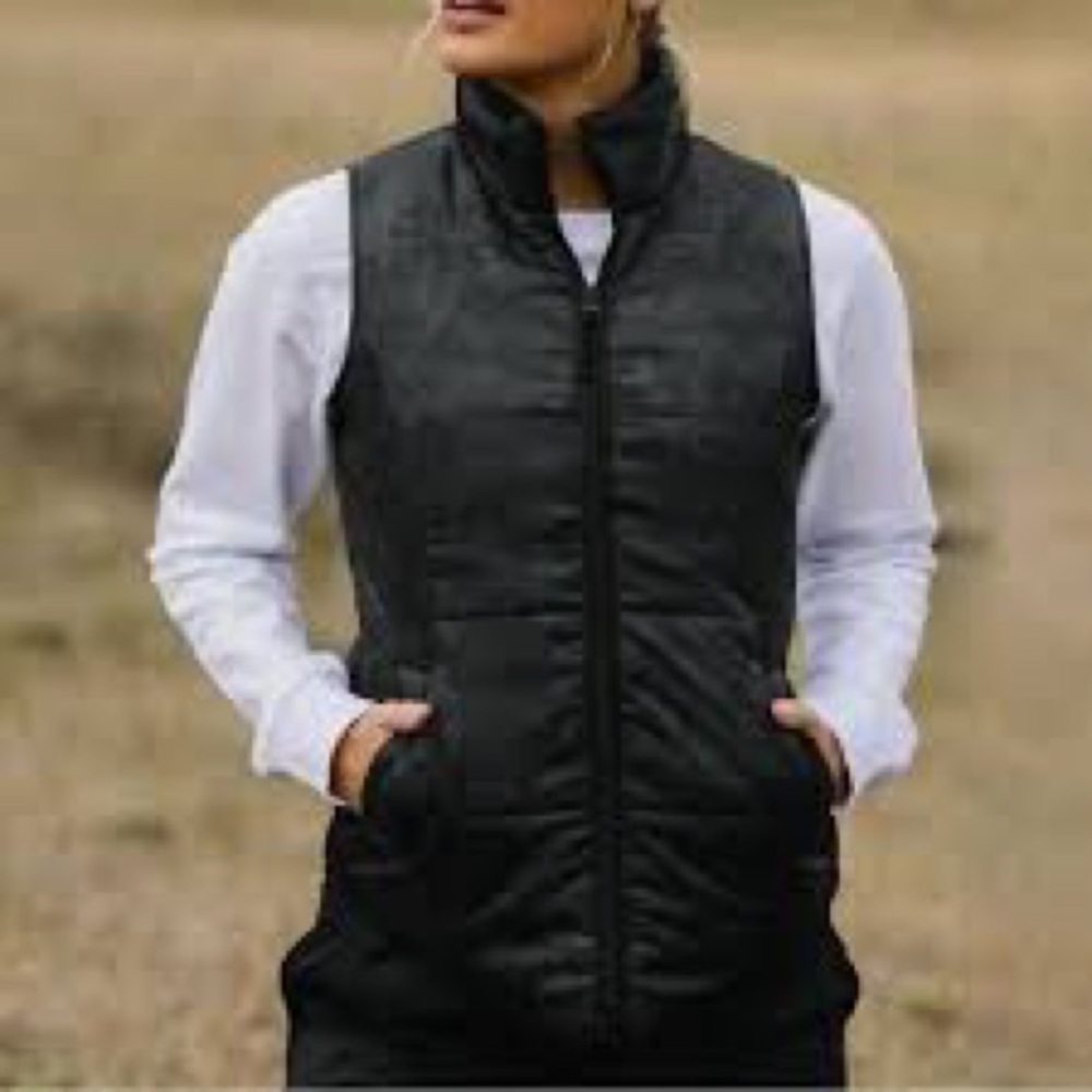 ZYIA Gray Camo Sawatch Puffy Vest Black Size Medium